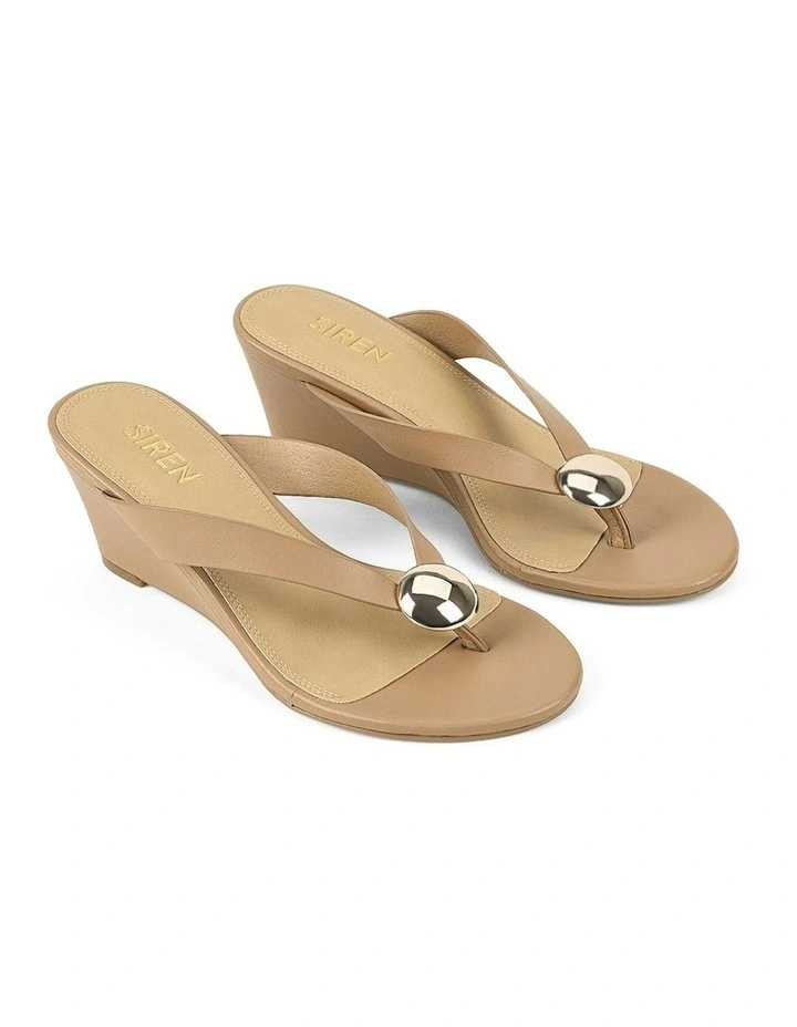 Chloe Thong Wedges in Almond Tan Leather image 2