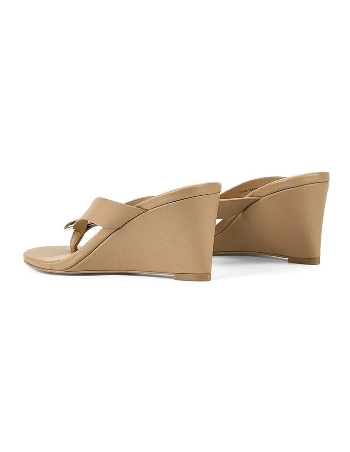 Chloe Thong Wedges in Almond Tan Leather image 3