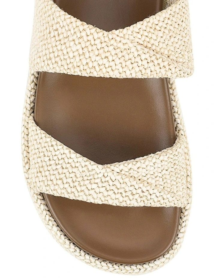Apollo Flatform Sandals in Chalk White Weave image 4