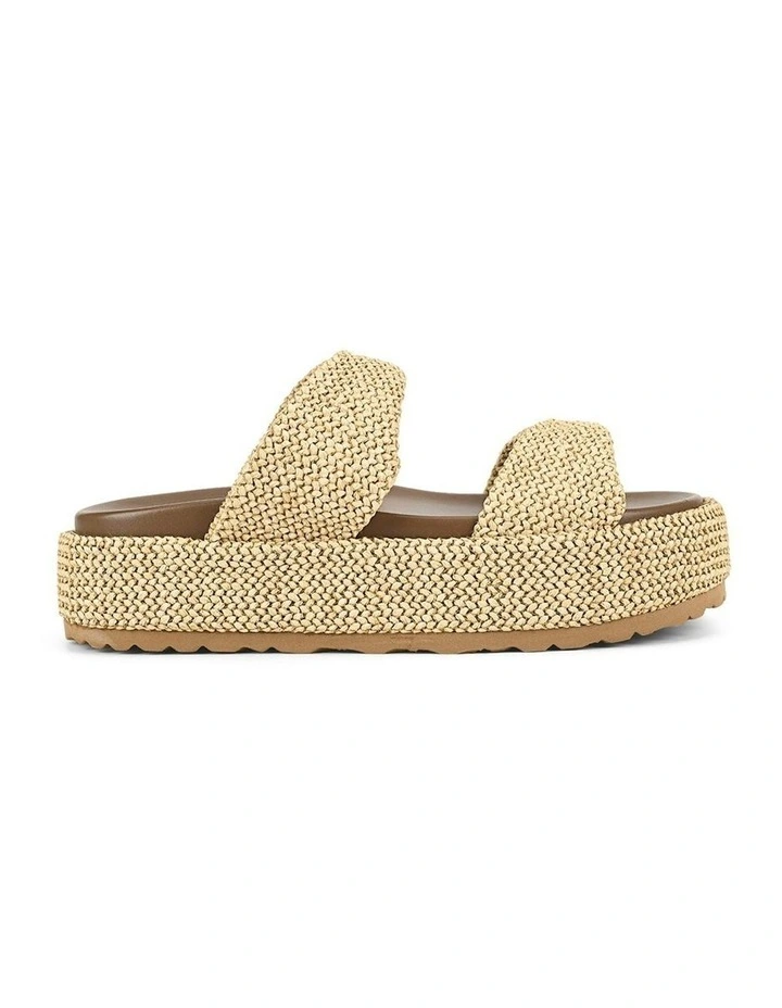 Apollo Flatform Sandals in Natural Weave image 1