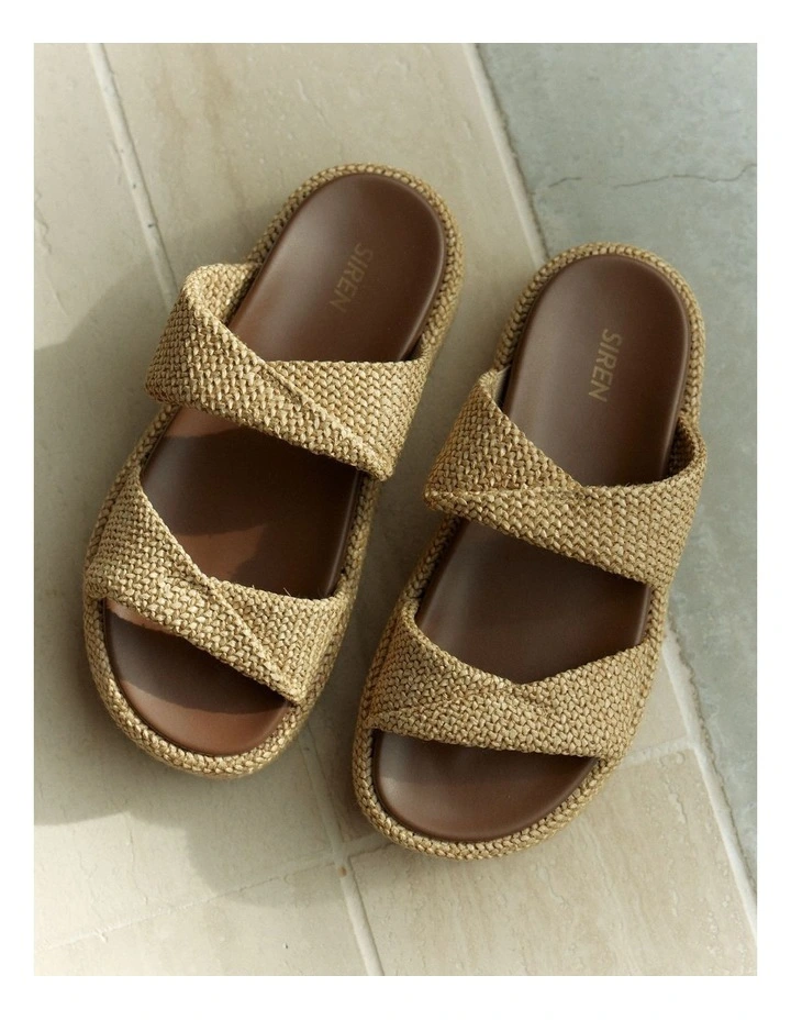 Apollo Flatform Sandals in Natural Weave image 2