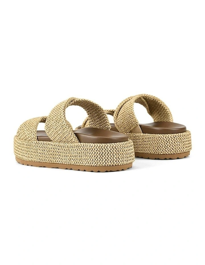 Apollo Flatform Sandals in Natural Weave image 3