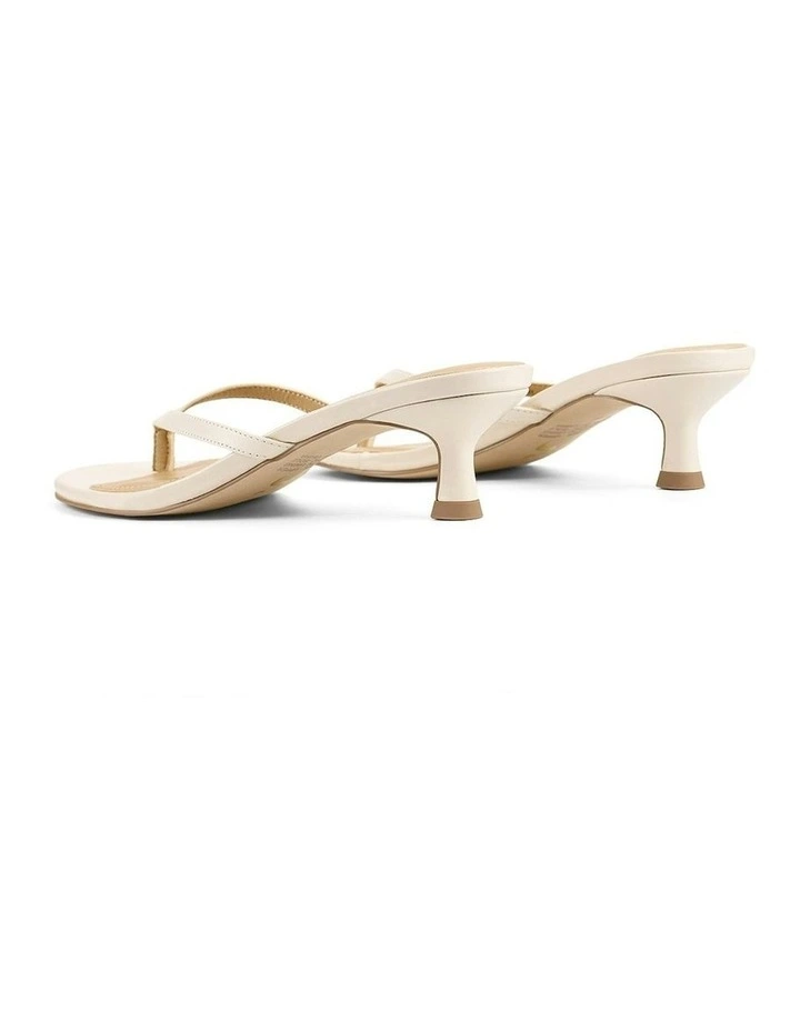 Xabi Kitten Heel Thongs in White image 3