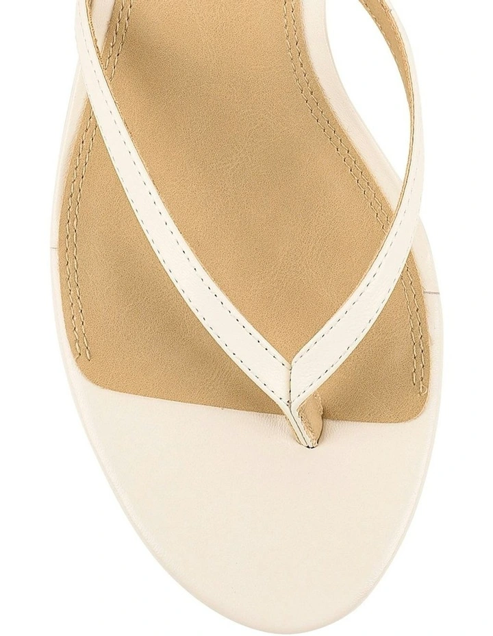 Xabi Kitten Heel Thongs in White image 4