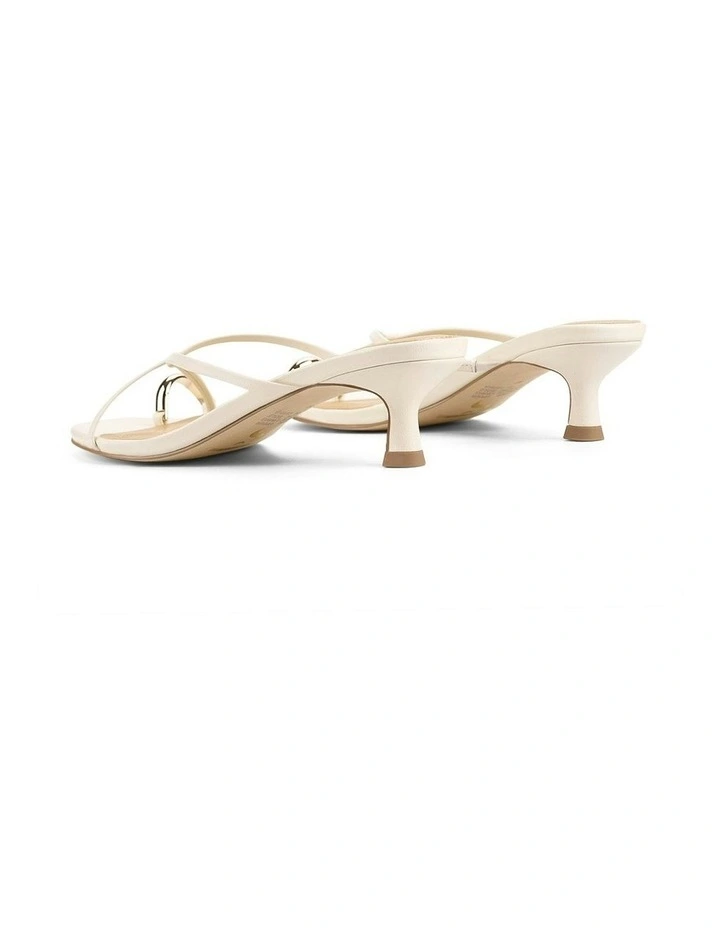 Xane Kitten Heel Thongs in Chalk White image 3