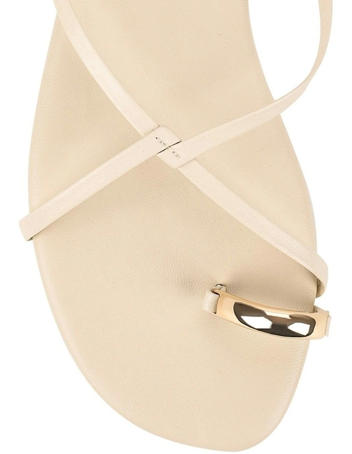 Xane Kitten Heel Thongs in Chalk White image 4