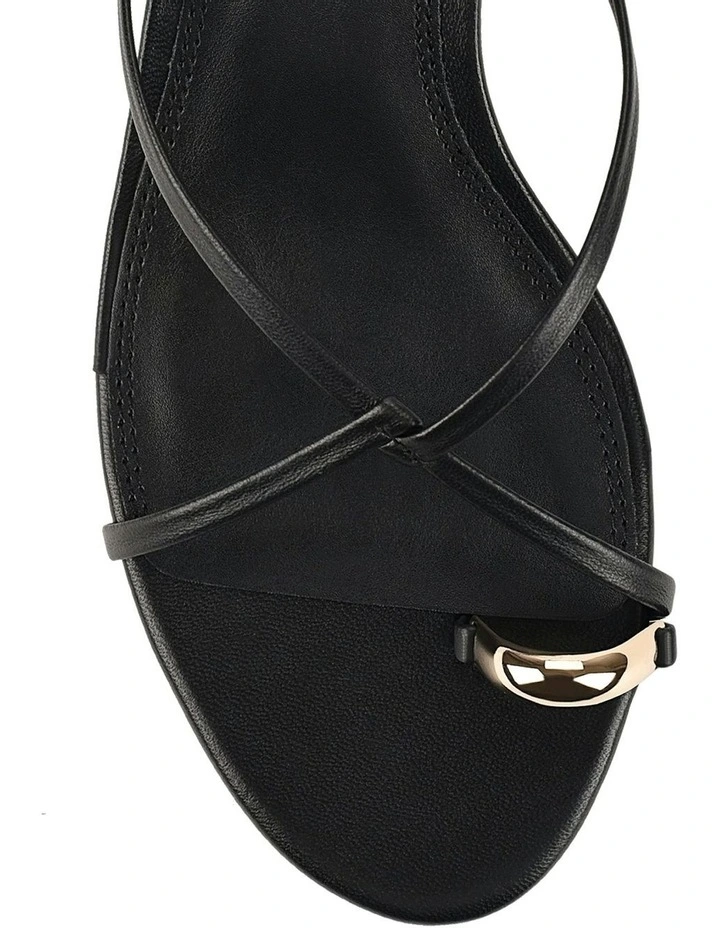 Xane Kitten Heel Thongs in Black image 4