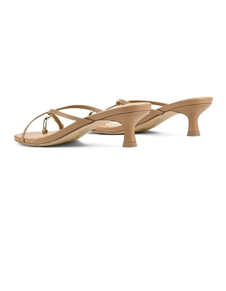 Xane Kitten Heel Thongs in Tan image 4