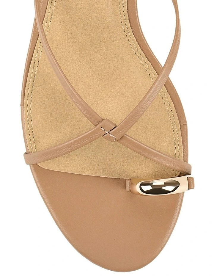 Xane Kitten Heel Thongs in Tan image 4