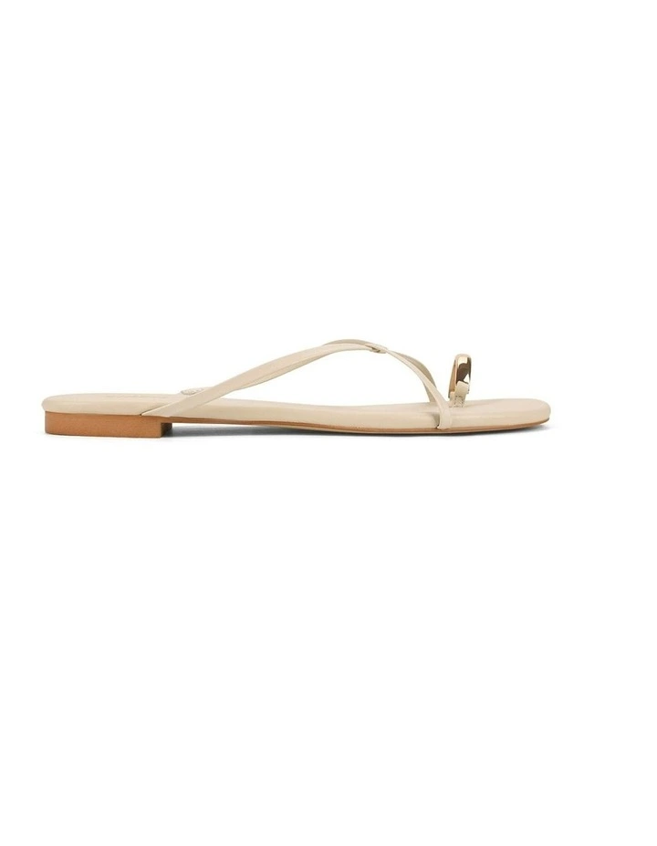 Mikki Flat Strappy Sandals in Bone image 1
