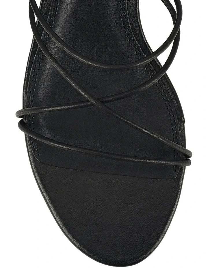 Xala Strappy Kitten Heels in Black Leather image 4