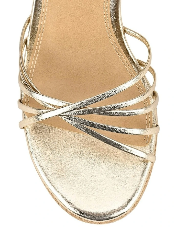 Reagan Rope Wedges in Gold Metallic Leather image 4