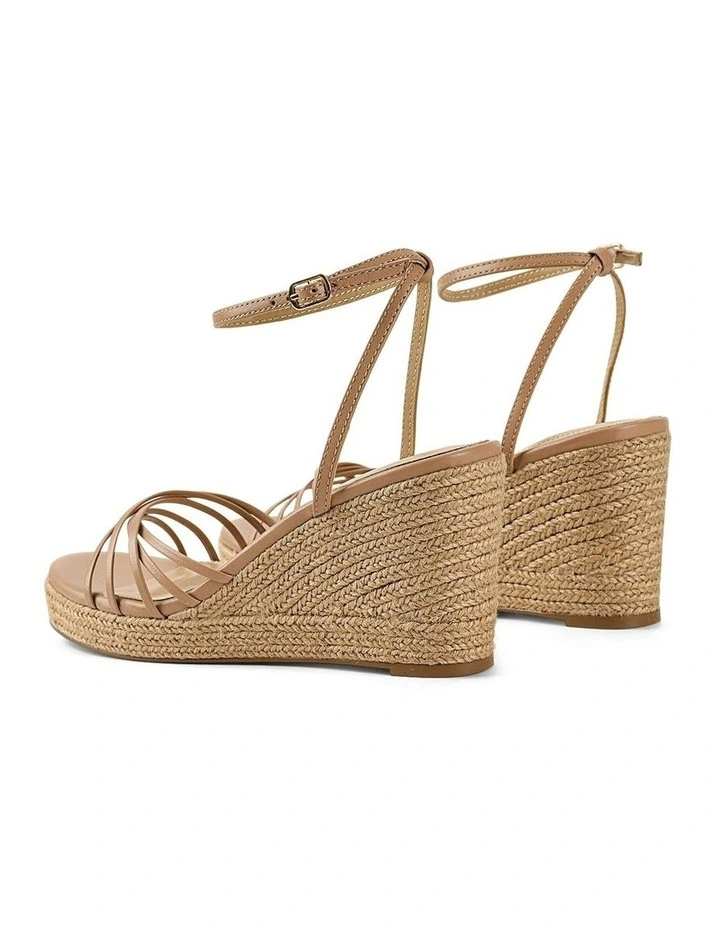 Reagan Rope Wedges in Almond Tan Leather image 3