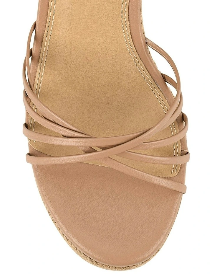 Reagan Rope Wedges in Almond Tan Leather image 4