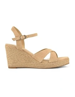 Remington Rope Wedges in Camel Suede