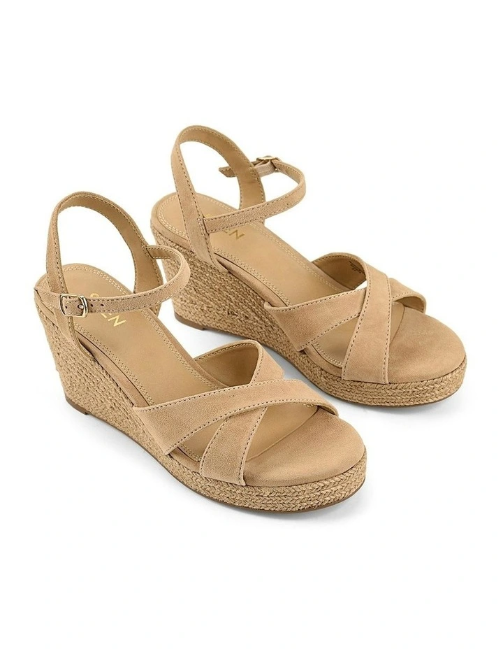 Remington Rope Wedges in Camel Suede image 2