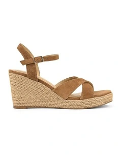 Remington Rope Wedges in Tobacco Suede