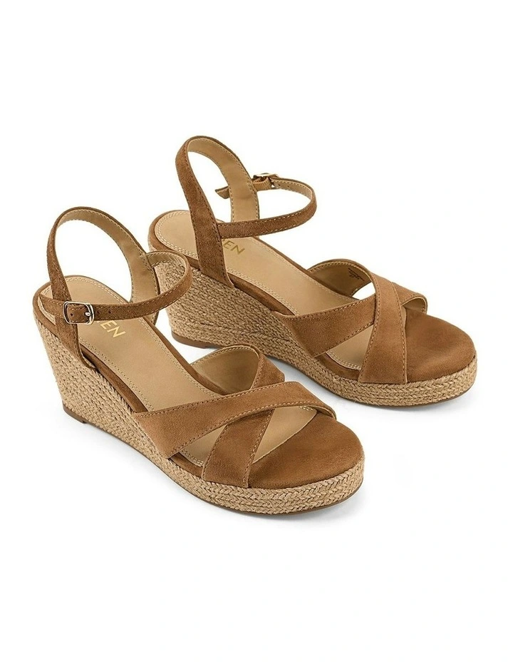 Remington Rope Wedges in Tobacco Suede image 4