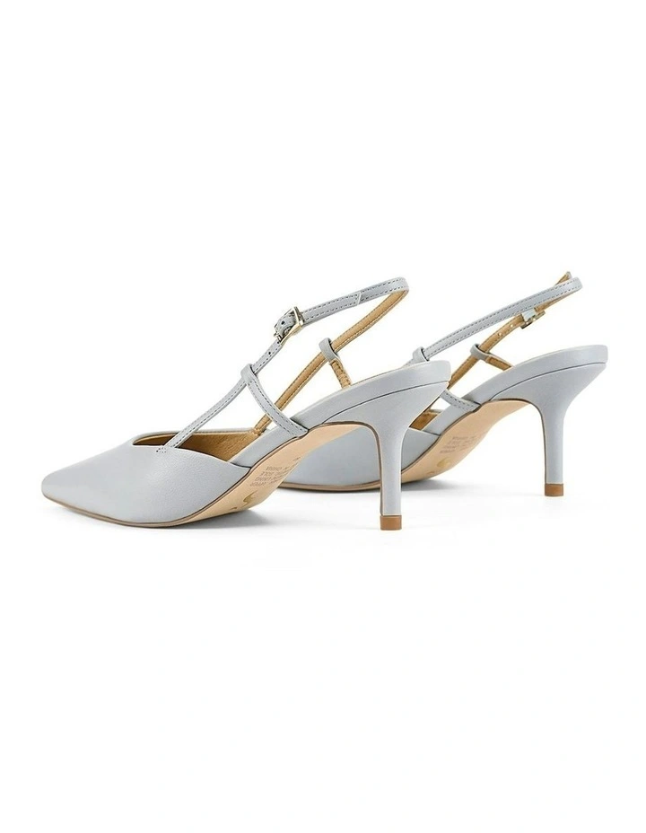Yoyo Slingback Kitten Heels in Soft Blue Leather image 3