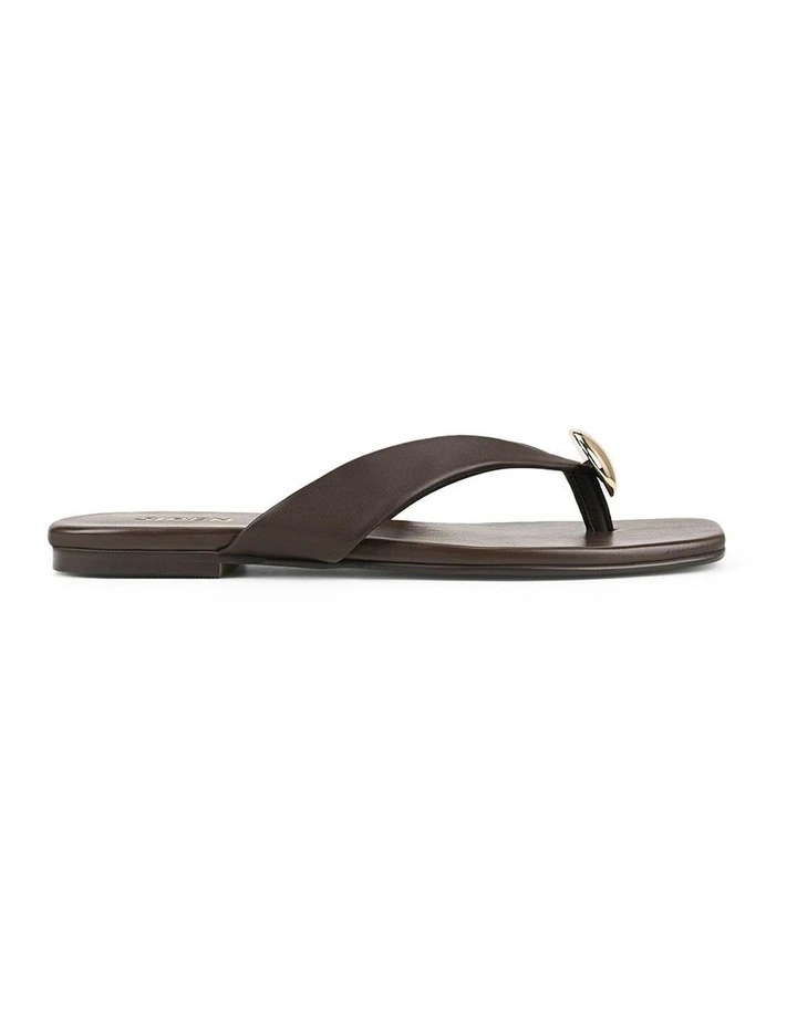 Evie Strappy Flat Sandals in Brown image 1