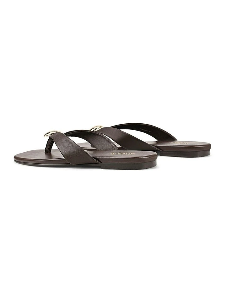 Evie Strappy Flat Sandals in Brown image 3