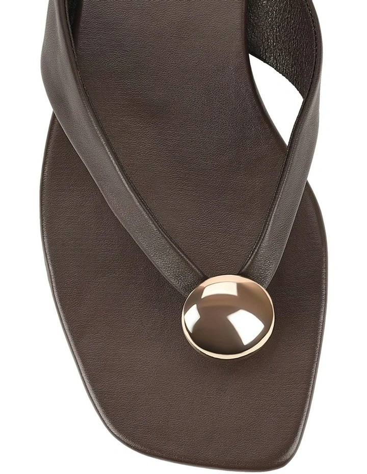 Evie Strappy Flat Sandals in Brown image 4