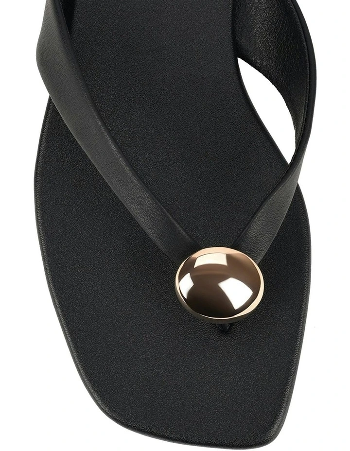 Evie Strappy Flat Sandals in Black image 4
