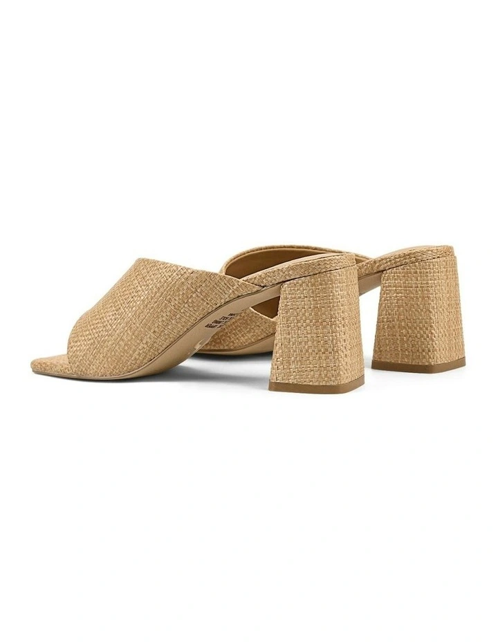 Stanton Block Heel Mules in Natural Raffia image 3