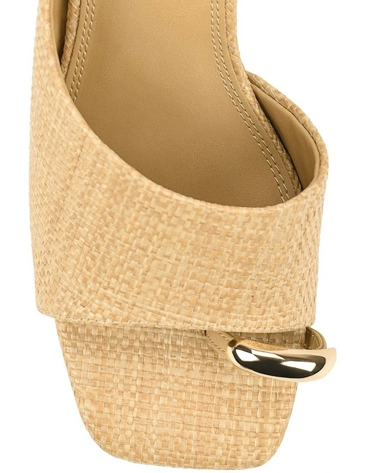 Stanton Block Heel Mules in Natural Raffia image 4