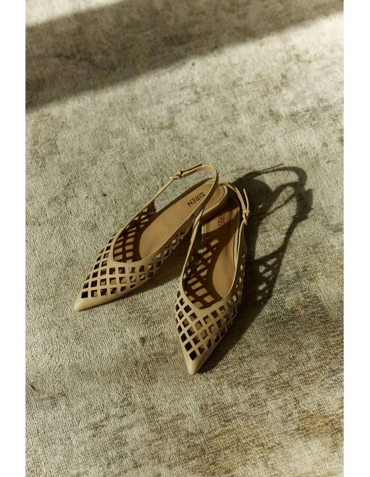 Lottie Sling Back Flats in Custard Yellow image 5