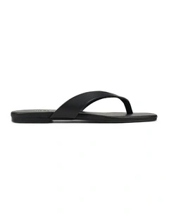 Evita Flat Thongs in Black
