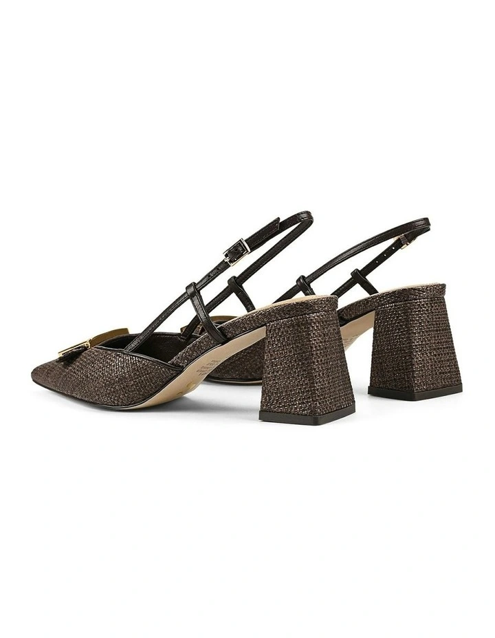 Yass Sling Back Block Heels in Brown image 4