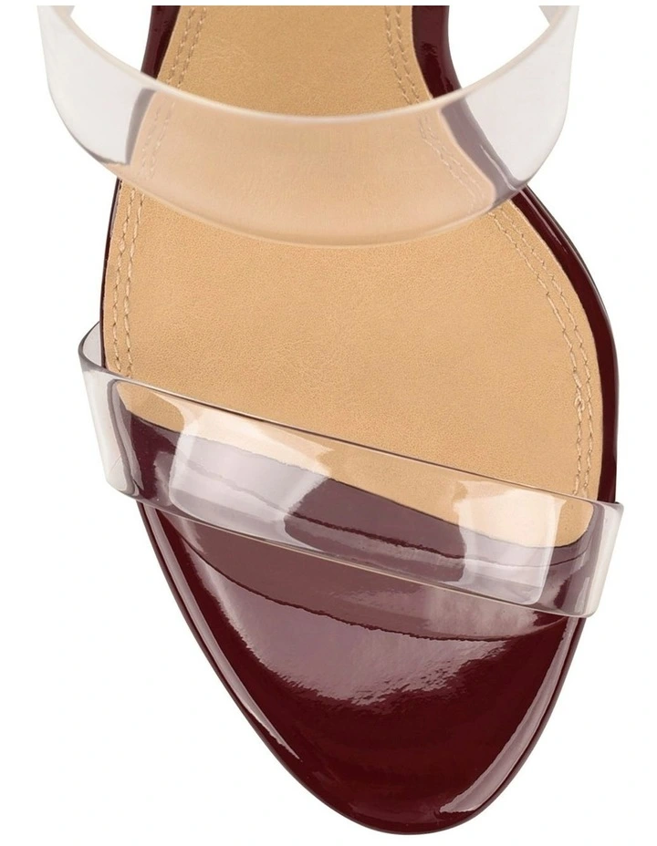 Brooklyn Stiletto Leather Mules in Red image 4