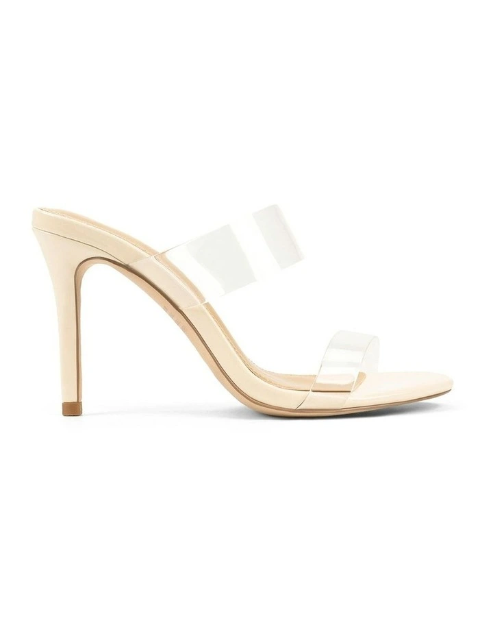 Brooklyn Stiletto Leather Mules in Cream image 1
