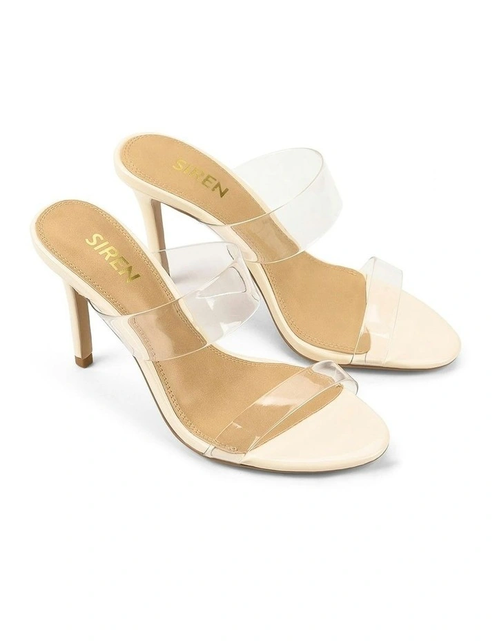Brooklyn Stiletto Leather Mules in Cream image 5