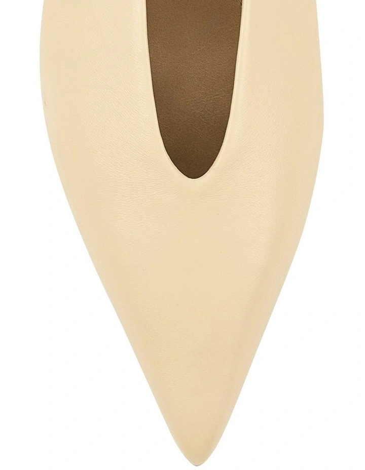 Fly Point Toe Leather Slingbacks in Yellow image 4