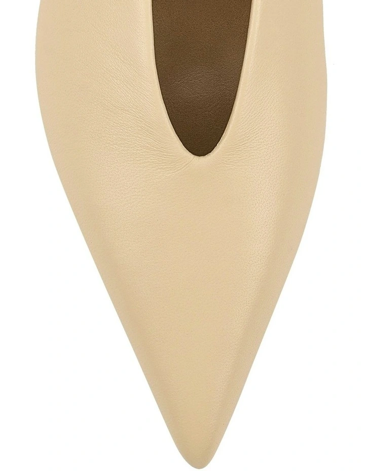 Flynn Point Toe Leather Pumps in Yellow image 6