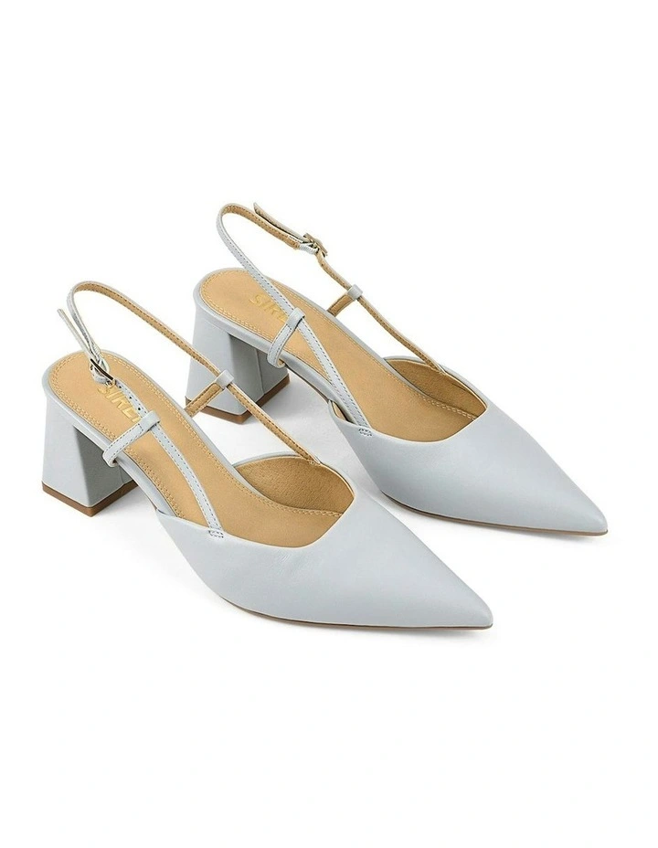 Yasmine Slingback Heels in Soft Blue Leather image 3