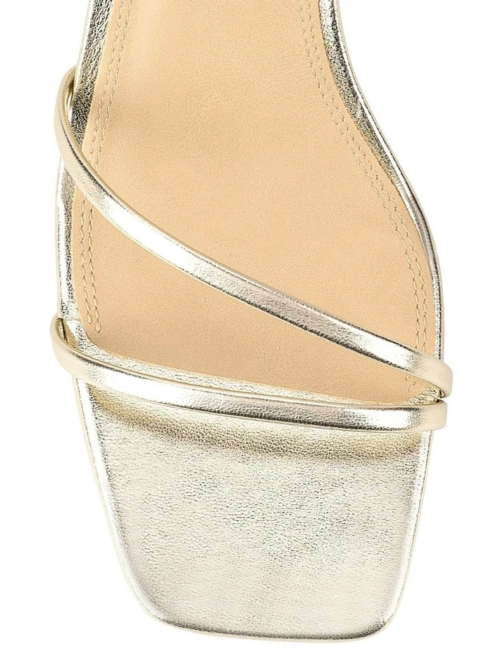 Stacie Block Heel Sandals in Gold Metallic image 4