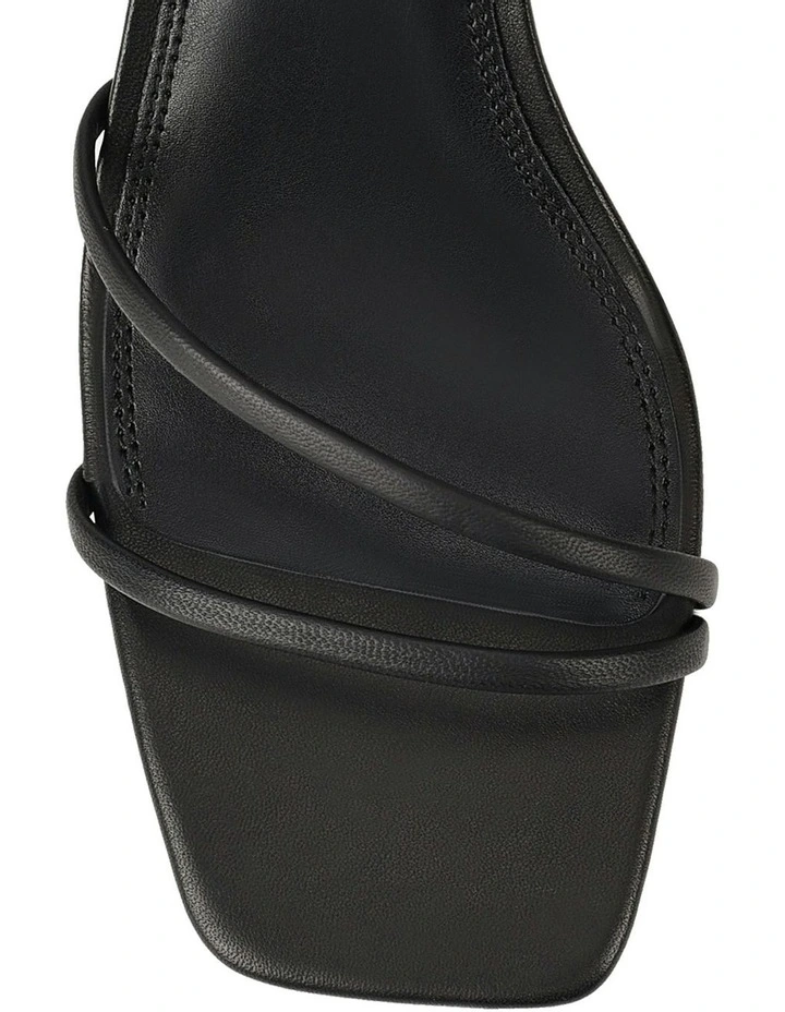 Stacie Leather Block Heel Sandals in Black image 4