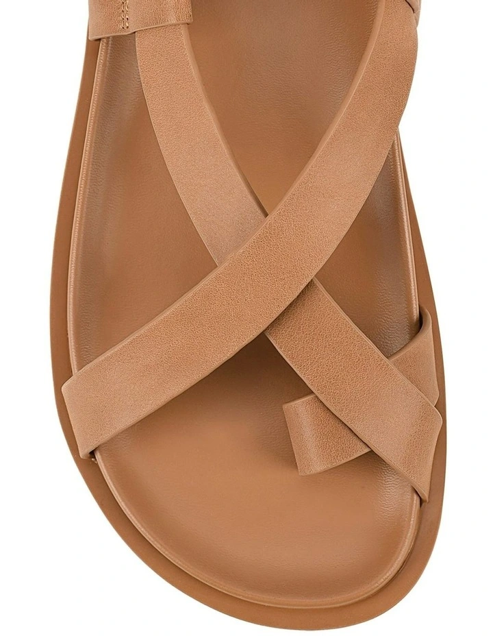 Laia Flatform Sandals in Tan Leather image 4