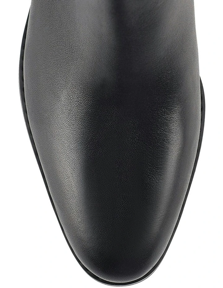 Zoey Riding Boots in Black Leather image 6