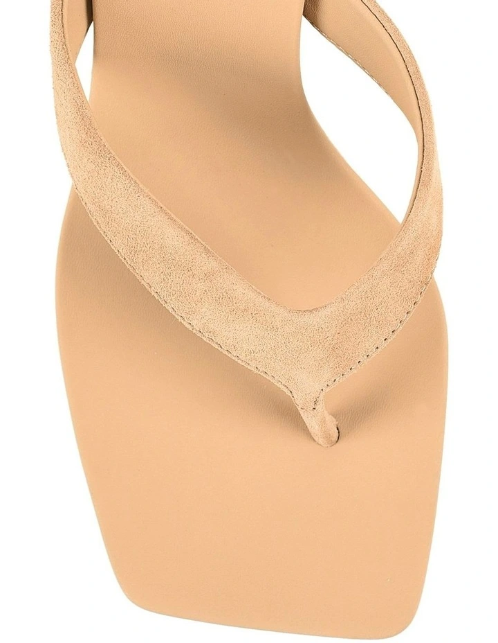 Melrose Thong Wedges in Camel Tan Suede image 6