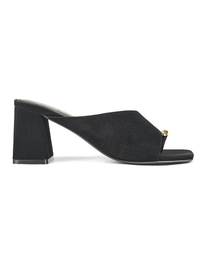 Stanton Block Heel Mules in Black Suede image 1