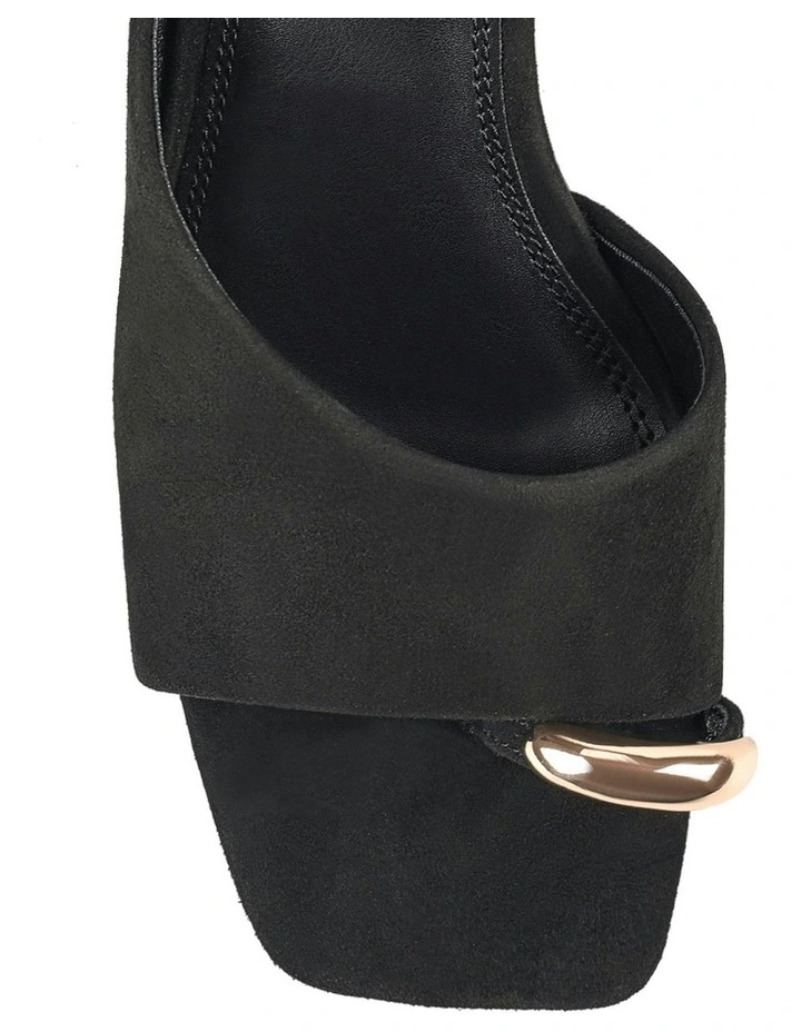 Stanton Block Heel Mules in Black Suede image 5