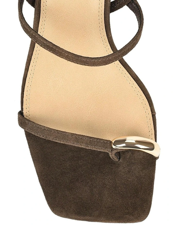 Savannah Strappy Heels in Chocolate Brown Suede image 5