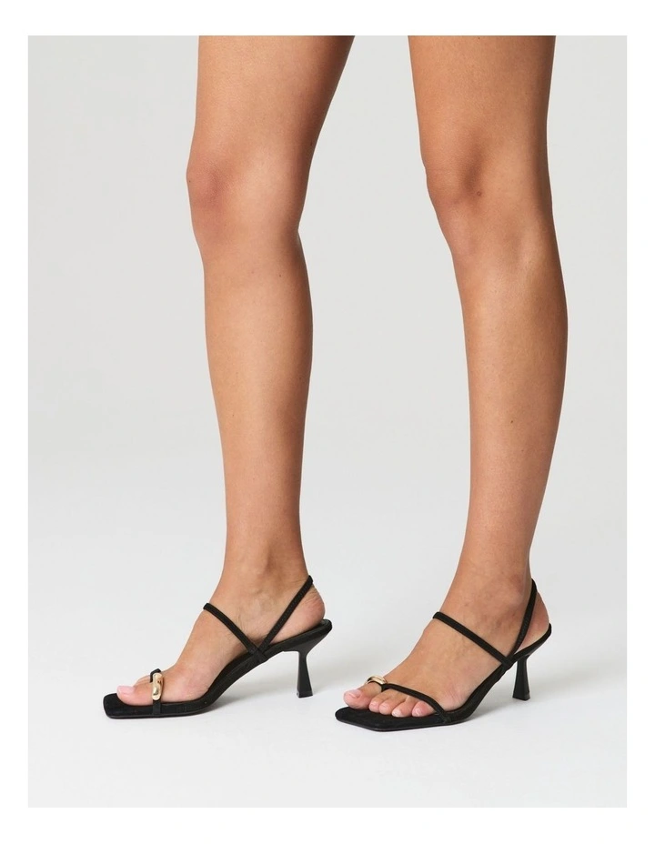 Savannah Strappy Heels in Black Suede image 2