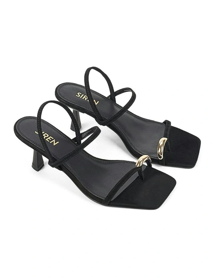 Savannah Strappy Heels in Black Suede image 3