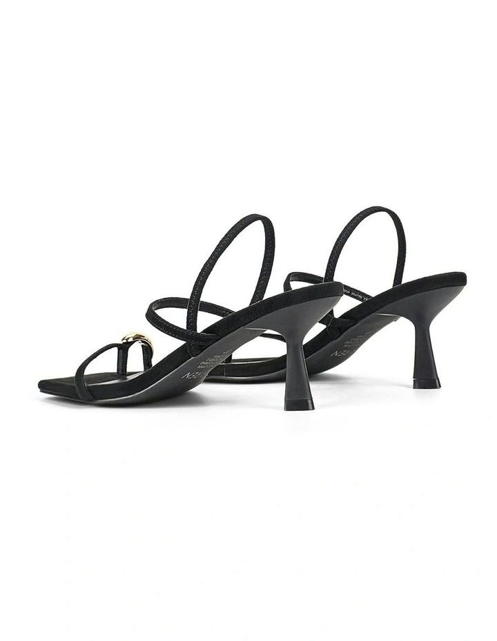 Savannah Strappy Heels in Black Suede image 4