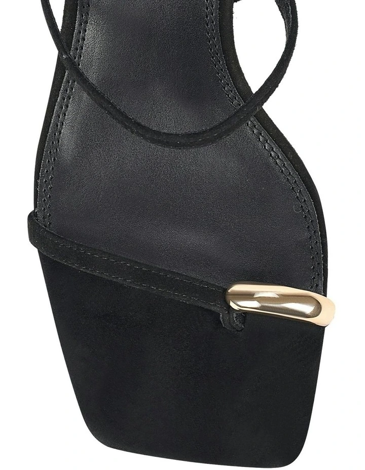 Savannah Strappy Heels in Black Suede image 5